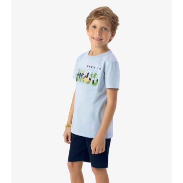 Imagem de Conjunto Infantil Camiseta com Bermuda Rovi Kids Azul - Rovitex Kids, 