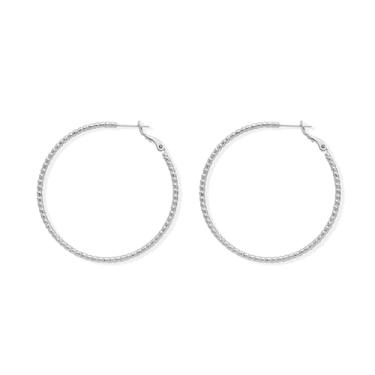 Imagem de Agriajun Brincos de argola de ouro prata grande para mulheres, simples, hipoalergênicos, brilhantes, argolas, brincos, formatura, casamento, férias, joias, presente, Aço inoxidável, Sem pedra preciosa