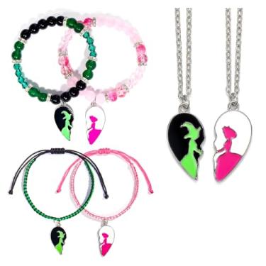 Imagem de Yi-gog Colares para mulheres, Best Friend Friendship combinando com formato de coração, joias inspiradas, presente de Natal, One Size, Metal, Sem Pedra Preciosa