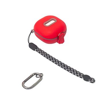 Imagem de Capa de bloqueio seguro para Galaxy Buds 2 Pro/Buds 2/Buds Pro/Buds Live capa protetora de pele dura com mosquetão cordão