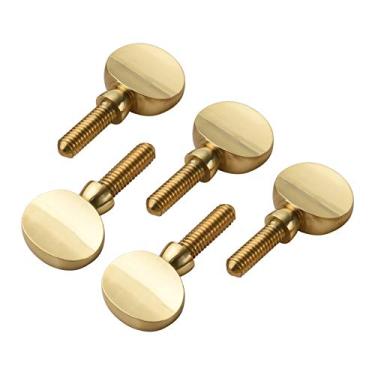 Imagem de Matybobe 5 peças de parafusos de aperto de pescoço de saxofone de latão, peças de reposição, acessório de cobre, receptor de pescoço, parafuso de fixação universal para saxofone soprano alto tenor