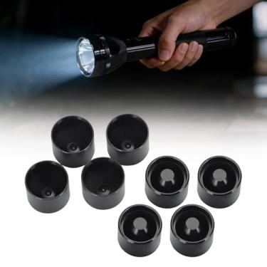 Imagem de Alpha Rider Conjunto de 8 copos ocultos de armazenamento seco para lanternas Maglite C Cell - alumínio anodizado (preto)