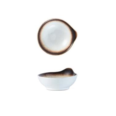 Imagem de Tigela para molho Prato para molho de restaurante, prato para temperos, soja, vinagre, tigela cerâmica para sushi(Mocha)
