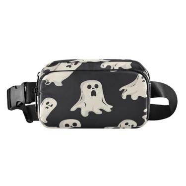 Imagem de CEBUGI Pochetes de caminhada para homens e mulheres, moda Halloween Boo resistente à água com cinto ajustável para treino, viagem, corrida
