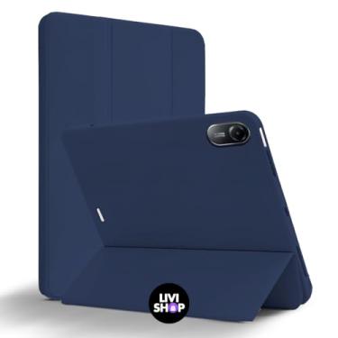 Imagem de Capa Anti Impacto PREMIUM para Redmi Pad 2 (11") – Função Sleep, Suporte Integrado e Compartimento para Caneta – Tampa Magnética, Proteção Total e Encaixe Perfeito (AZUL MARINHO)