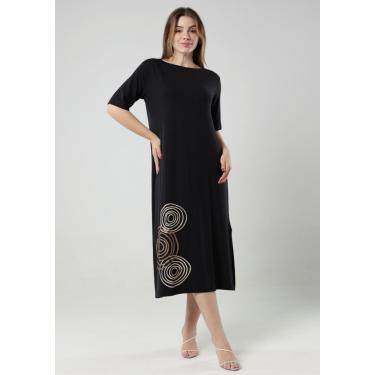 Imagem de Vestido Midi Silk Pau a Pique Preto