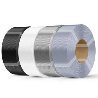 Imagem de Creality Refil de filamento PETG Filamento de impressora 3D, refilamento de 4 kg 1,75 mm (4 kg) para carretel reutilizável de laboratório bambu, precisão dimensional ± 0,03 mm, PETG preto branco cinza