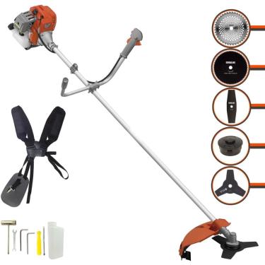 Imagem de Roçadeira Lateral Profissional Tekna RL520AC-G2 À Gasolina 52cc 2HP 13.000rpm Multifuncional Completa Com Carretel de Nylon e 4 Lâminas de Corte