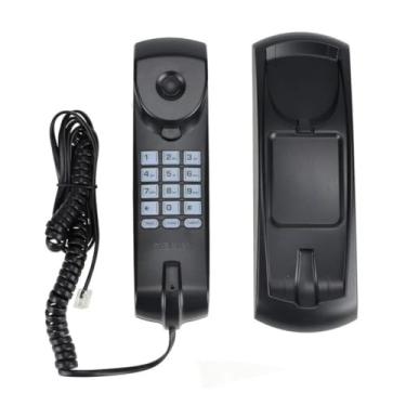 Imagem de Telefone com Fio, Preto, Teclado Luminoso, 7 Toques de Chamada, Agenda 70 Contatos, Instalação Mesa ou Parede