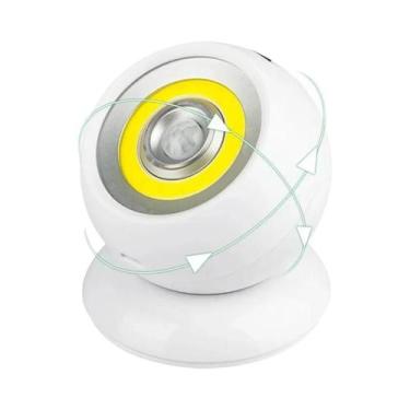 Imagem de 360 graus Luz Noturna LED COB Rotativa Com Sensor De Movimento PIR, Al