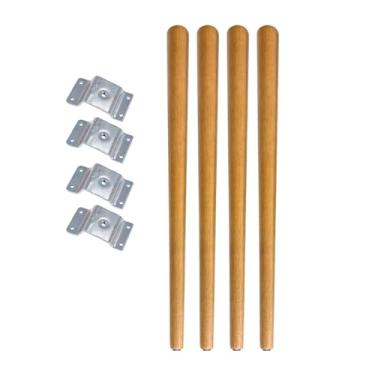 Imagem de Kit De 4 Pés Palito 50cm Com Chapas Inclinadas Para Móveis