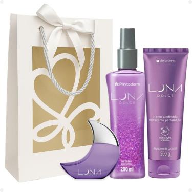 Imagem de Kit Presente Phytoderm Luna Dolce: Colônia 50ml, Body Splash 200ml e Hidratante 200g