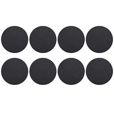 Imagem de CUOFYUNL 8 peças de papelão grosso pintado à mão redondo preto artesanato papelão educação material de escritório