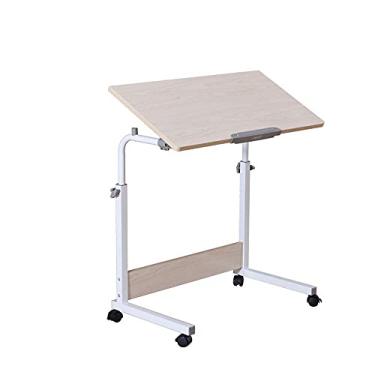 Imagem de Mesa de laptop móvel, altura ajustável, suporte de mesa para laptop, mesa de laptop com rodas para escritório em casa (cor tamanho único)