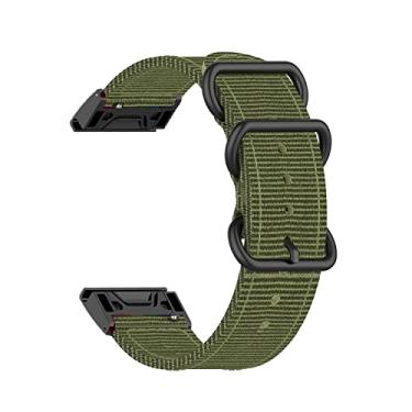 Imagem de TPUOTI Pulseira de relógio de lona para Garmin Fenix 5 5X Plus 6 6X Pro 935 3HR D2 7 X VERTIX 2 Epix Pulseira inteligente de ajuste rápido e fácil (C, para Descent Mk1 Mk2 Mk2i)