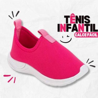 Imagem de Tênis infantil menina tecido calce facil tamanho 20 ao 33 - Kids Calça