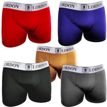 Imagem de Cueca Boxer Box kit 5 Peças P ao Plus Size Adulto Masculino Estampada 