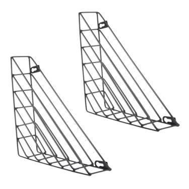 Imagem de CROISSANT Organizador de arquivos montado na parede, cesta de revistas de metal, suporte de revistas montado na parede, adequado para pendurar pastas de arquivos para escritório e sala de estar (preto