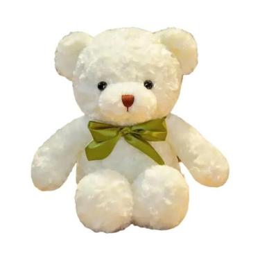 Imagem de Urso De Pelúcia Clássico Fofo De 30CM, Brinquedo Macio Com Laço, Bonec