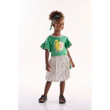 Imagem de Conjunto Infantil para Menina com Blusa e Saia Pomar Feliz Três e Já-Feminino
