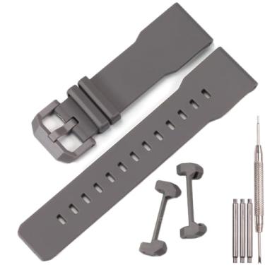 Imagem de Pulseira de substituição de borracha de 24 mm compatível com Casio GA-2300-1AER Montre GA-2300-4AER GA-2300-7AER (cinza)