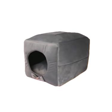 Imagem de Toca Cama Casinha 2 Em 1 Cachorro Cão E Gato Tam P M e G(M Cinza Lisa)