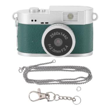 Imagem de Zopsc Câmera Digital Com Mini Chaveiro, Câmera Gravadora de Vídeo Portátil 2K HD para Fotografia, Filmadora Digital Com Chaveiro Compacto retrô para Vlog de Festa de Viagem (Verde)