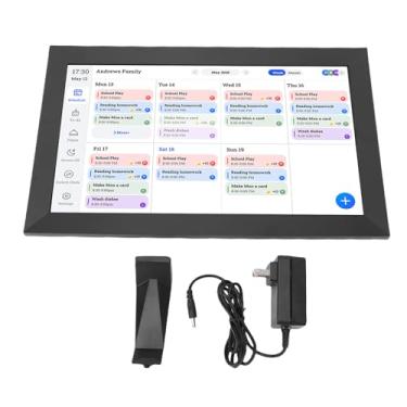 Imagem de Naroote Calendário Digital Inteligente de 15,6 Polegadas, Planejador Familiar, Porta-retratos Digital Com Tela de Toque Interativa Full HD 1080P e Colocação Em Parede ou Mesa (Plugue EUA (100-240V))