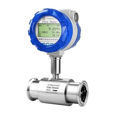 Imagem de TBZFNZXF Medidor de fluxo de turbina líquida DN80 tipo grampo Medidor de fluxo de turbina para medidor de água pura de líquidos (Dn15)