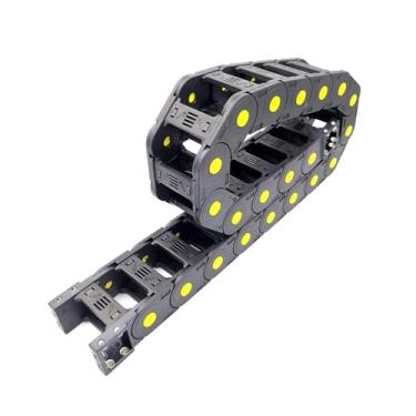 Imagem de Equipamento industrial 1 metro suporte de cabo transportador de fio arrastar X ponte de corrente aberta em ambos os lados peças de transmissão correntes de transmissão de reboque (R100,25x103 mm)