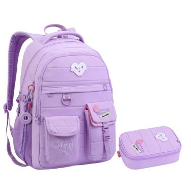 Imagem de Kit Mochila e Estojo Juvenil Feminina Candy-Feminino