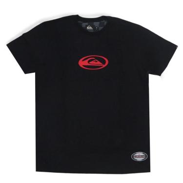 Imagem de Camiseta Quiksilver Domed Logo Checker - Preto-Masculino