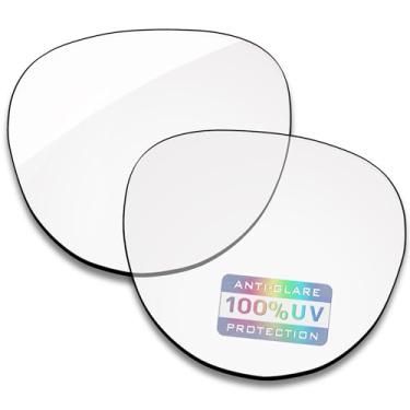 Imagem de Bowyer Lentes de reposição não polarizadas compatíveis com óculos de sol Ray-Ban Meta Headliner RW4009F 51 mm - HD Clear Anti Blue Light