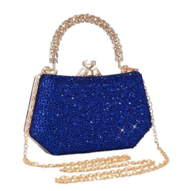 Imagem de NLAIOUSL Bolsa de mão sofisticada de strass moda feminina acessório para festas e recepções de casamento