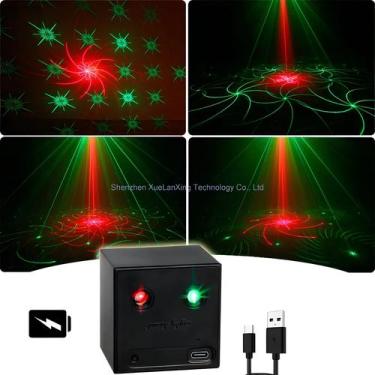 Imagem de Projetor a Laser Recarregável R&G Para Disco DJ, Luz De Festa Com 64 P