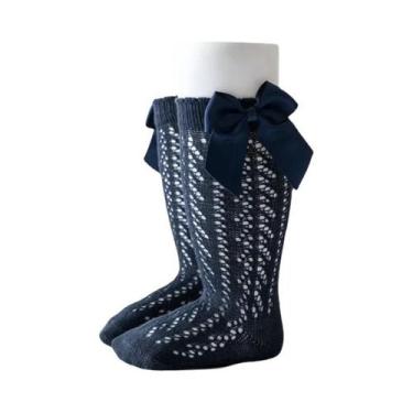 Imagem de Meias De Verão Para Meninas Bebês Até O Joelho, Meias Longas De Algodã