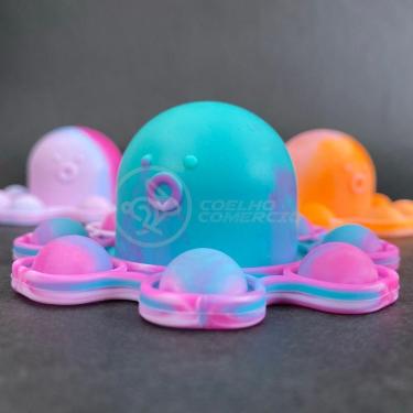 Imagem de Chaveiro Polvo Reversível Pop It Anti Stress Apertar Tiktok
