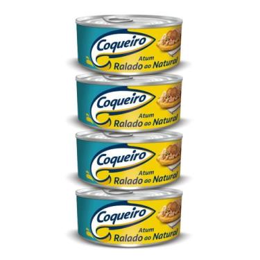 Imagem de Kit 4 atum coqueiro ralado ao natural 170g