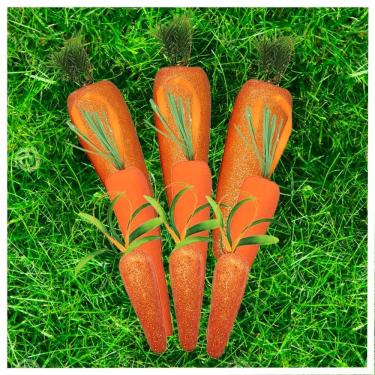 Imagem de Enfeite Decorativo Páscoa 11 Cenouras Pendentes Isopor