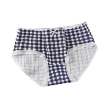 Imagem de Calcinhas De Algodão Para Meninas Com Estampa De Laço, Respiráveis, Le