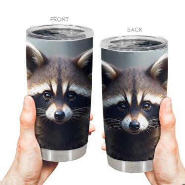 Imagem de Copo de viagem, caneca de café Oasisdream, 600 ml com estampa de guaxi