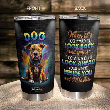 Imagem de Caneca de viagem Oasisdream Tumbler de aço inoxidável 600mL com tampa