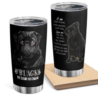 Imagem de Copo de viagem Oasisdream 600ml em aço inoxidável com estampa para cãe