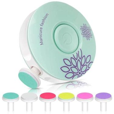 Imagem de Cortador de unhas elétrico 6 em 1 com 6 cabeças de moagem para bebês -