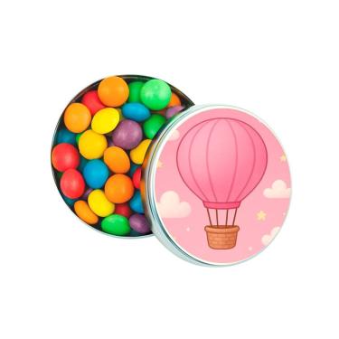 Imagem de Latinha Lembrancinha Personalizada Balão de Ar Rosa