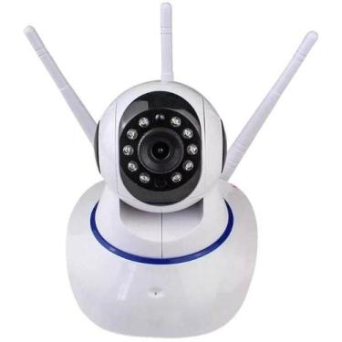 Imagem de Câmera sem fio 360 3 antenas hd wifi visão noturna alarme - CGK Store
