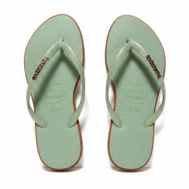 Imagem de Chinelo Havaianas Slim Point REF:7017668, Verde, 35/6