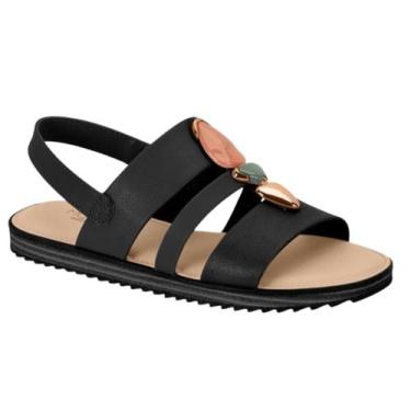 Imagem de Sandalia Rasteira Ortopedica Modare Ultra Conforto 7141144, Preto, 40