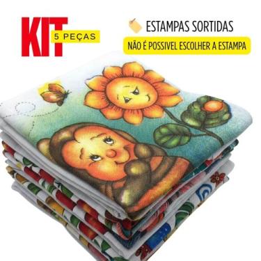 Imagem de Kit Pano De Prato Estampado Tati O Legitimo H.Carvalho Branco com Esta