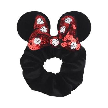 Imagem de Tiara Elegante Feminina Disney Mickey Com Laço De Lantejoulas E Orelha